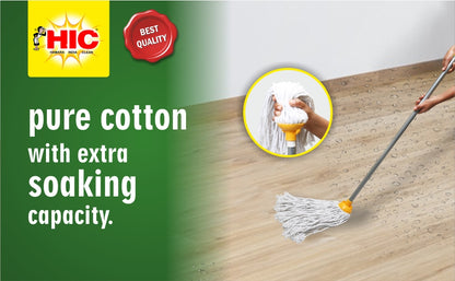 HIC Deck Floor Cotton Mop With Long Handle