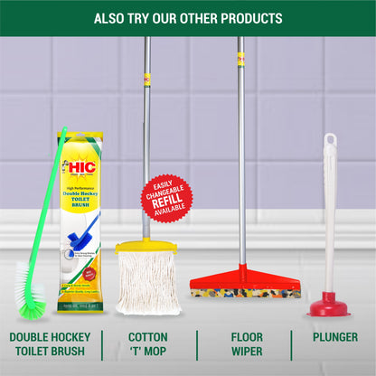 HIC Squeegee Plastic Floor/Bathroom Squeeze Wiper with Telescopic Handle,Wiper Blade Size 40 cm