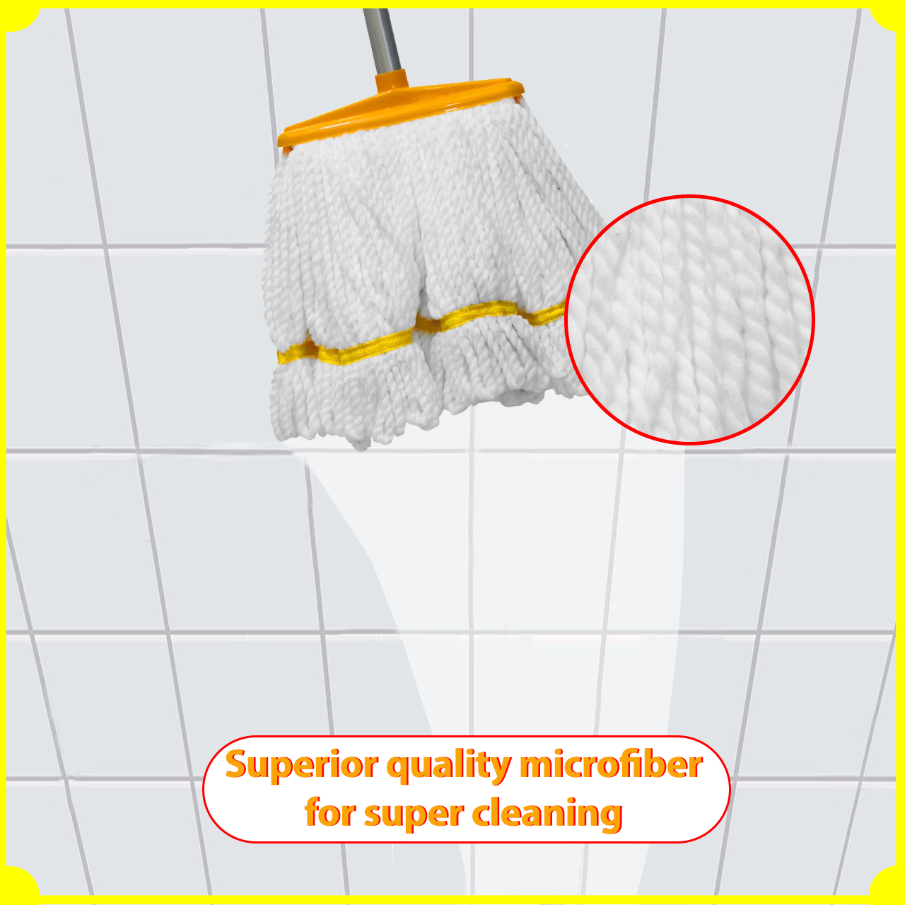 HIC Microfiber T Mop for Cover Large Cleaning Area with Long and Sturdy Handle