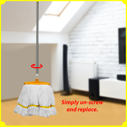 HIC Microfiber T Mop for Cover Large Cleaning Area with Long and Sturdy Handle