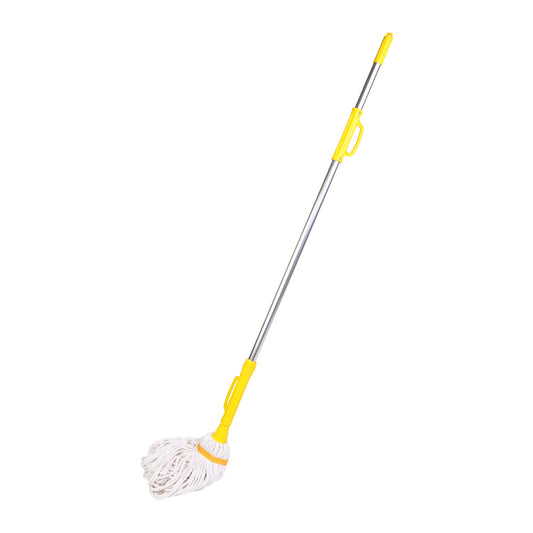 HIC Twist Cotton Mop with 100% Pure Cotton to Cover Large Cleaning Area at Home ,Office with Long and Sturdy Rust Proof Aluminium Handle