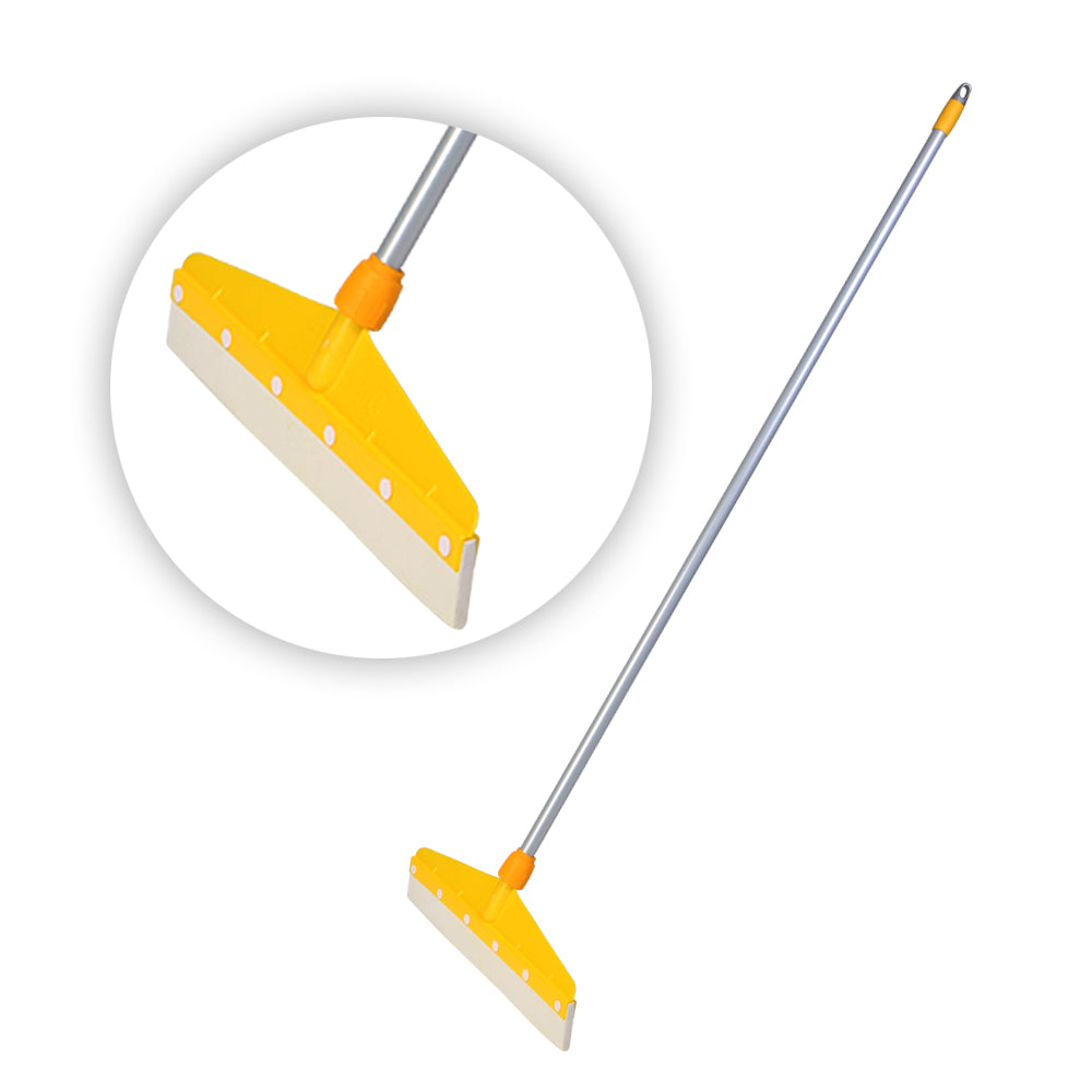 HIC White Foam Floor Wiper With Long Handle