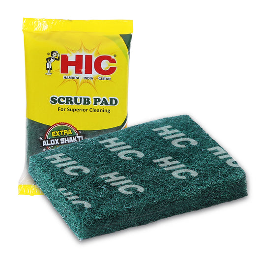 HIC Nylon Fibre Multipurpose 3X Times Better and Softer Scrub Pad for Kitchen (100x150 mm,Pack of 6)