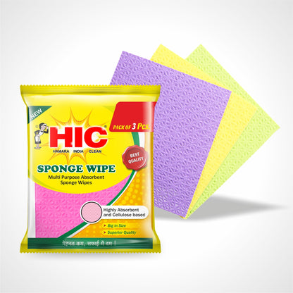 HIC Scrub pad with Handle + Stainless Still Scrubber 6 pcs + Floor Cloth Pochha + Sponge Wipe 3 Pcs Kitchen Set Combo Set