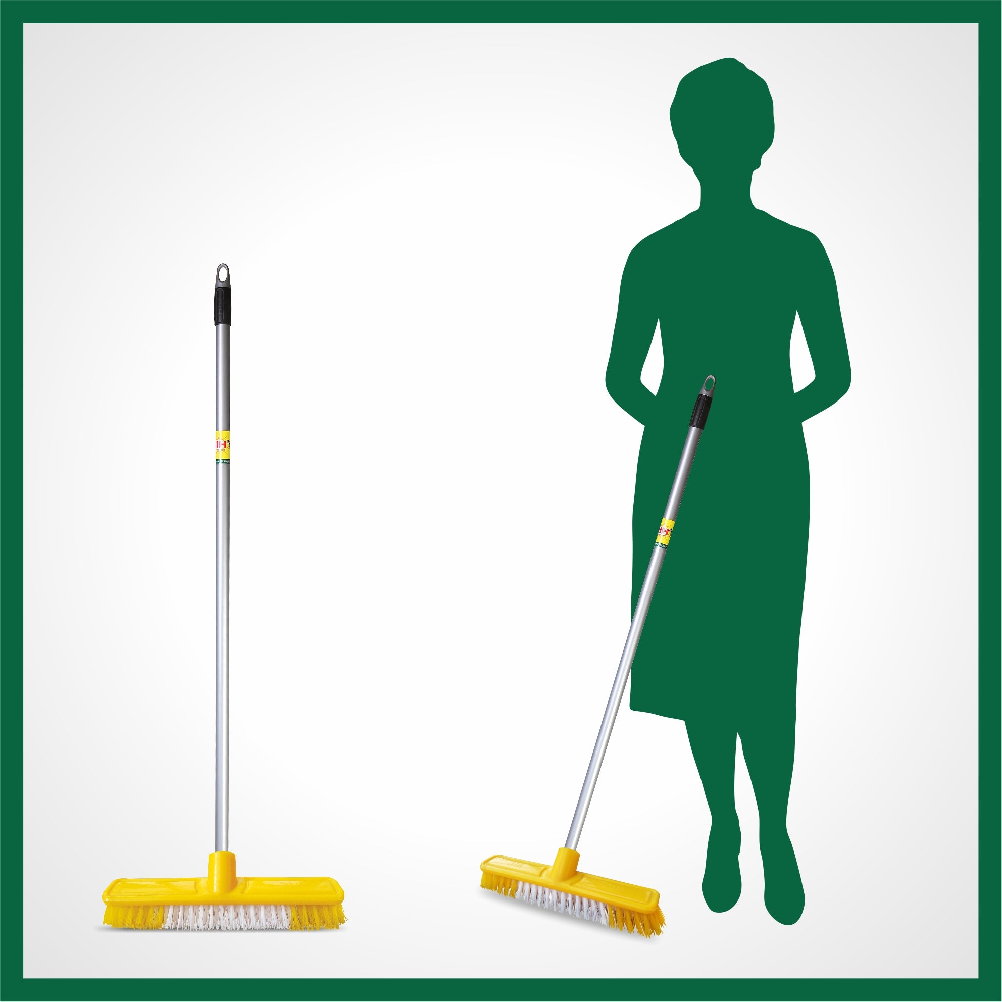 HIC Floor Cleaning Tuffy Brush with Telescopic Rod