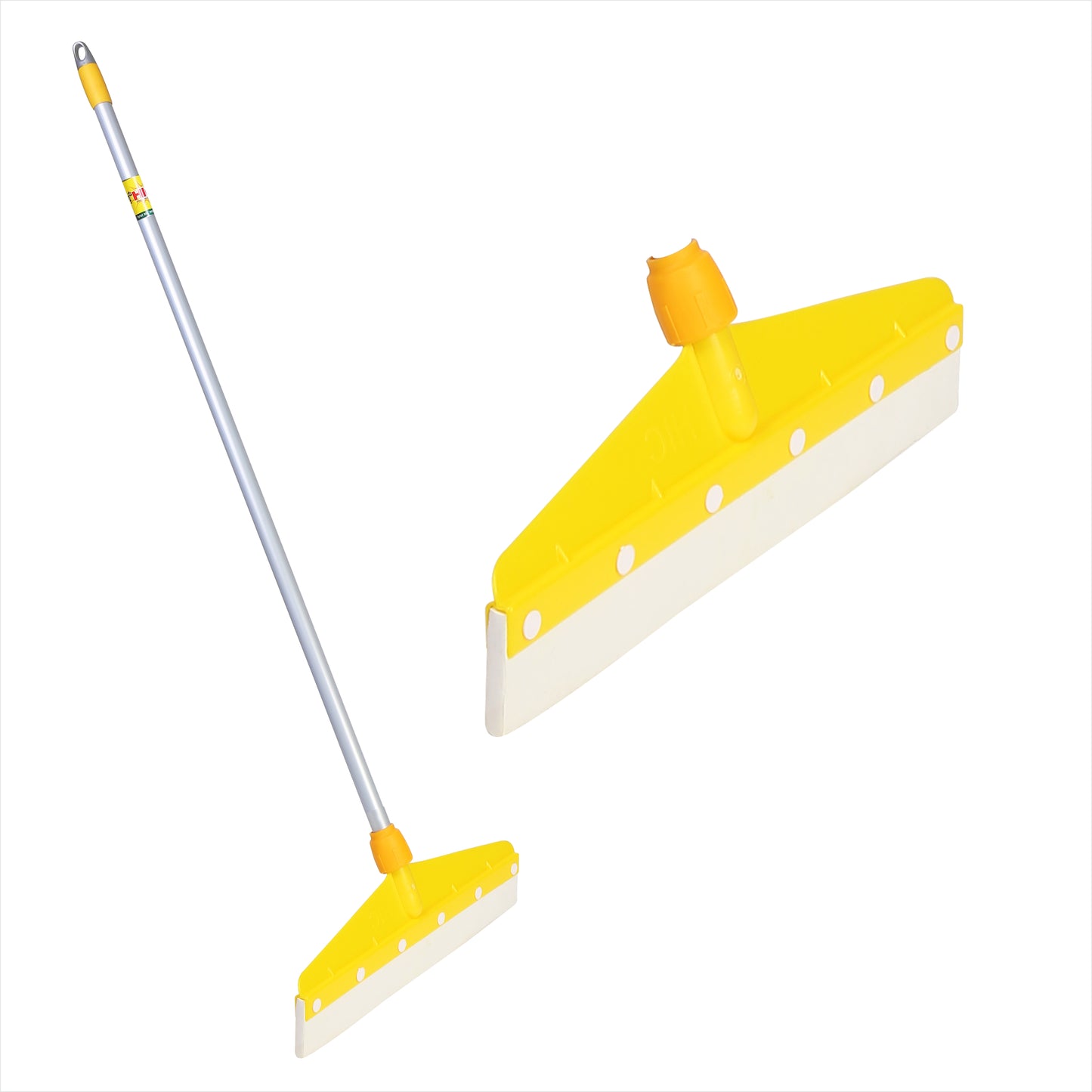 HIC White Foam Floor Wiper With Long Handle